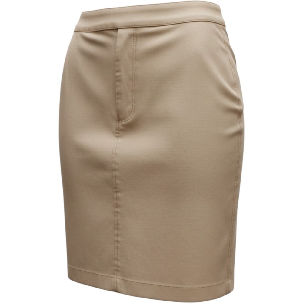 Express Stretch Beige Tan Pencil Skirt Size 7 Professional Career Wear